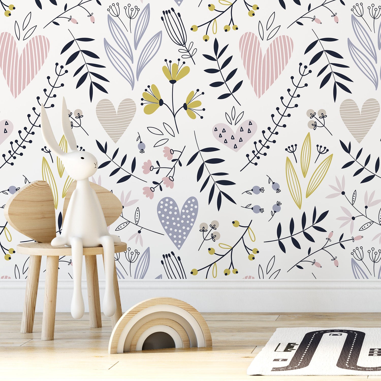 Removable Wallpaper, Scandinavian Wallpaper, Temporary Wallpaper, Minimalistic Wallpaper, Peel and Stick Wallpaper, Wall Paper, Boho - B275