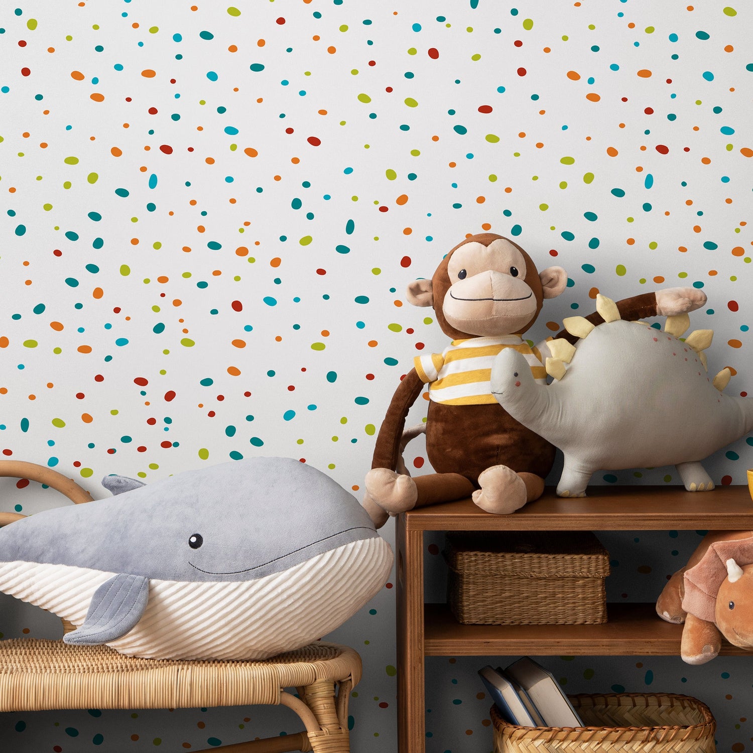 Wallpaper Peel and Stick Wallpaper Removable Wallpaper Home Decor Wall Decor Room Decor / Cute Sparkles Dots Kids Wallpaper - B069