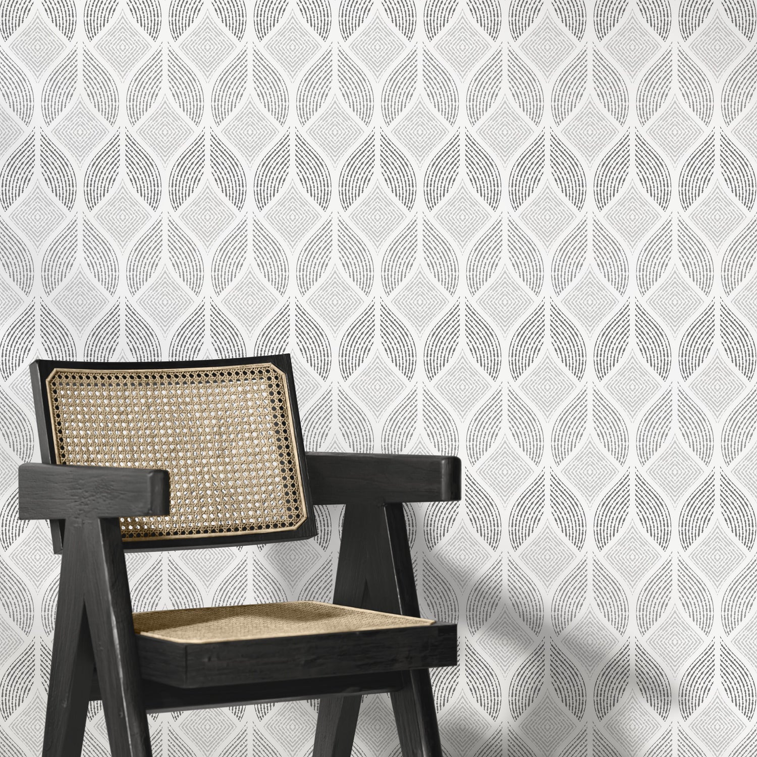 Wallpaper Peel and Stick Wallpaper Removable Wallpaper Home Decor Wall Art Wall Decor Room Decor / Gray Abstract Geometric Wallpaper - C370