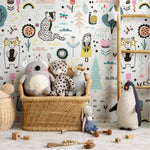 Removable Wallpaper, Scandinavian Wallpaper, Temporary Wallpaper, Kids Wallpaper, Peel and Stick Wallpaper, Wall Paper, Boho - B331