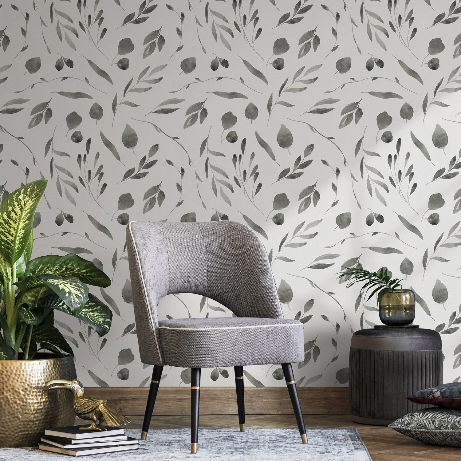 Removable Wallpaper, Scandinavian Wallpaper, Temporary Wallpaper, Minimalistic Wallpaper, Peel and Stick Wallpaper, Wall Paper, Boho - B028