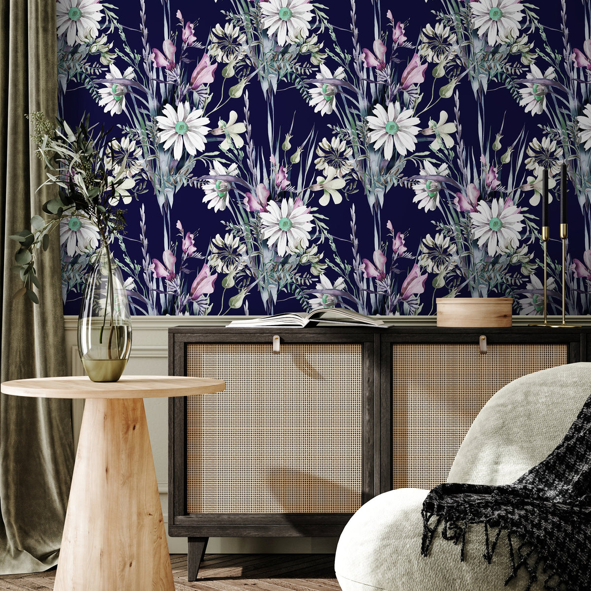 Flower Wallpaper - Removable Wallpaper Peel and Stick Wallpaper Wall Paper Wall Mural - B161