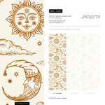 Mystique and Celestial Wallpaper Removable Peel and Stick Wallpaper, Peel and Stick Wallpaper Moon and Sun - ZABC