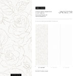 Neutral Boho Minimalist Peony Wallpaper Peel and Stick Removable Repositionable Geometric Minimalistic Abstract - ZADK