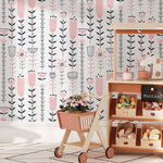 Removable Wallpaper Scandinavian Wallpaper Temporary Wallpaper Flowers Wallpaper Peel and Stick Wallpaper Wall Paper - B273