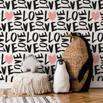 Removable Wallpaper Peel and Stick Wallpaper Wall Paper Wall Mural - Abstract Pop Wallpaper - Love Wallpaper - B557