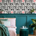 Removable Wallpaper Peel and Stick Wallpaper Wall Paper Wall Mural - Abstract Pop Wallpaper - Love Wallpaper - B557