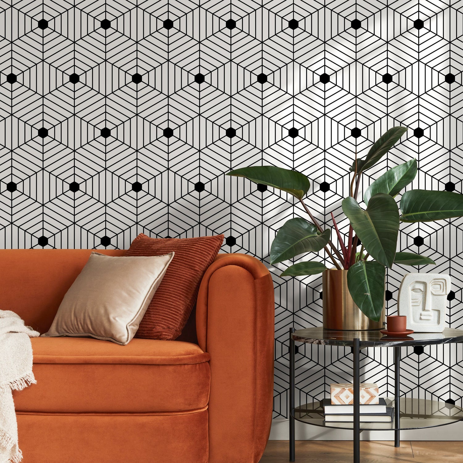 Removable Wallpaper Peel and Stick Wallpaper Wall Paper Wall Mural - Geometric Wallpaper - B147