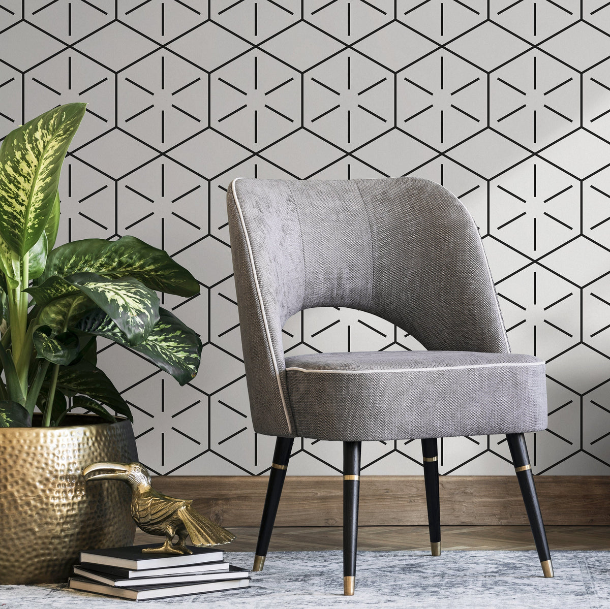 Wallpaper Peel and Stick Wallpaper Removable Wallpaper Home Decor Wall Art Wall Decor Room Decor / Geometric Minimalist Wallpaper - B157