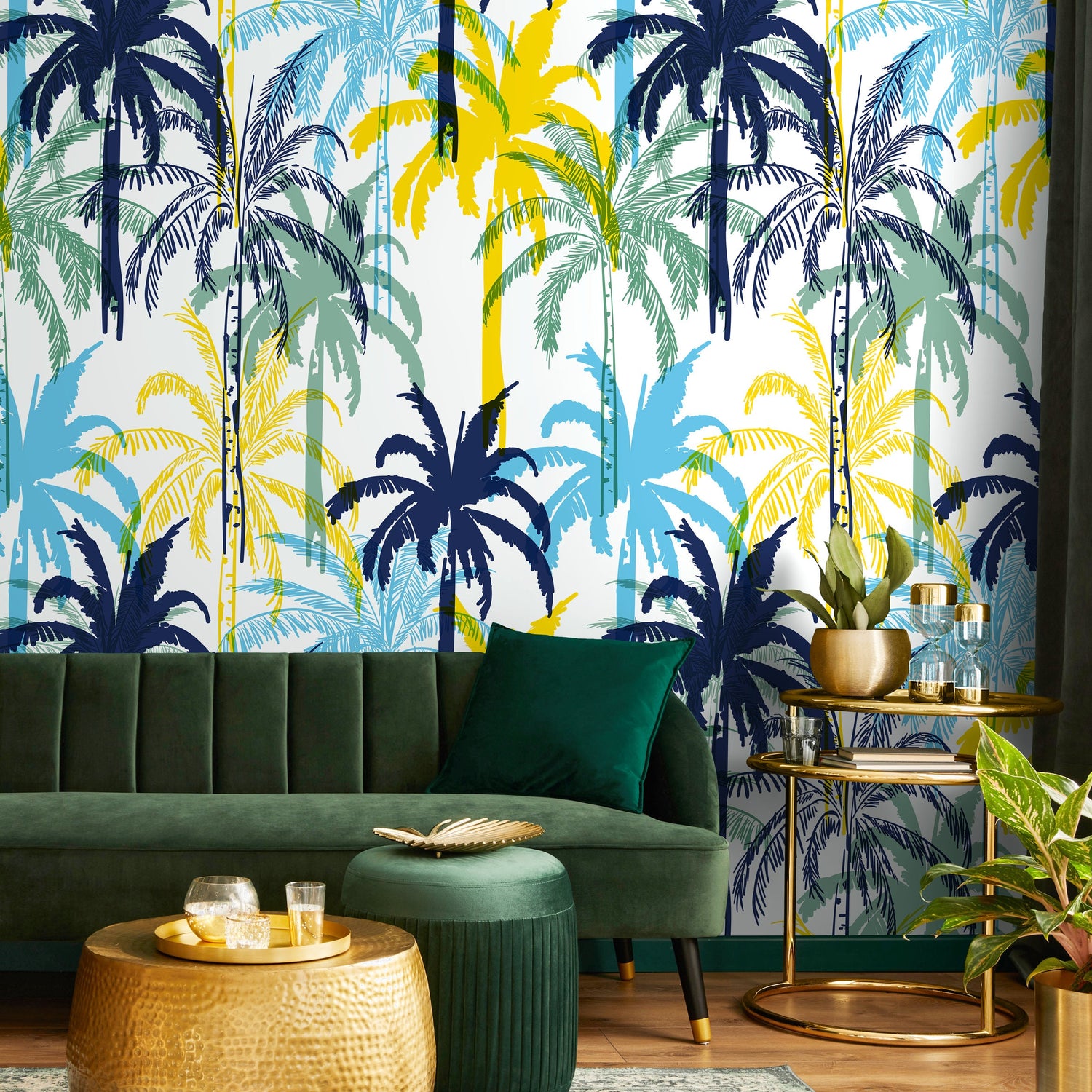 Wallpaper Peel and Stick Wallpaper Removable Wallpaper Home Decor Wall Art Wall Decor Room Decor / Tropical Tree Palm Wallpaper - B012