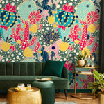 Removable Wallpaper Peel and Stick Wallpaper Wall Paper Wall Mural - Contemporary Cactus Wallpaper - A884