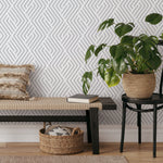 Minimal Grey Wallpaper Removable Wallpaper Peel and Stick Wallpaper Wall Paper Wall Mural - B245