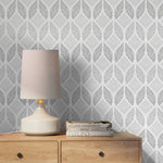 Wallpaper Peel and Stick Wallpaper Removable Wallpaper Home Decor Wall Art Wall Decor Room Decor / Gray Abstract Geometric Wallpaper - C370