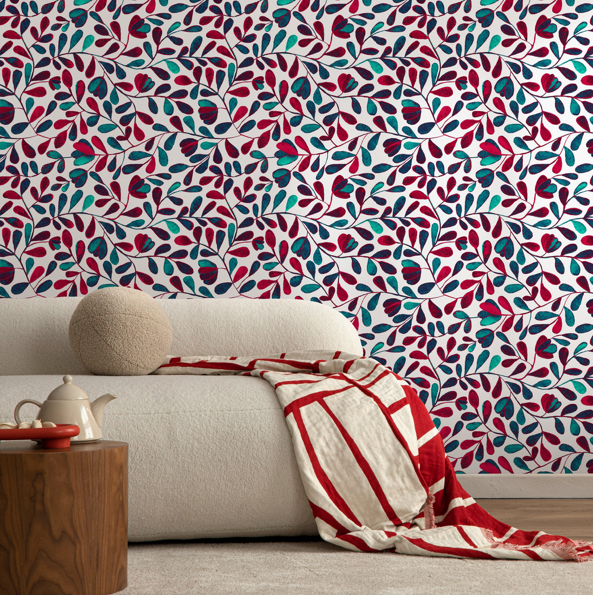 Flower Wallpaper - Removable Wallpaper Peel and Stick Wallpaper Wall Paper Wall Mural - B430