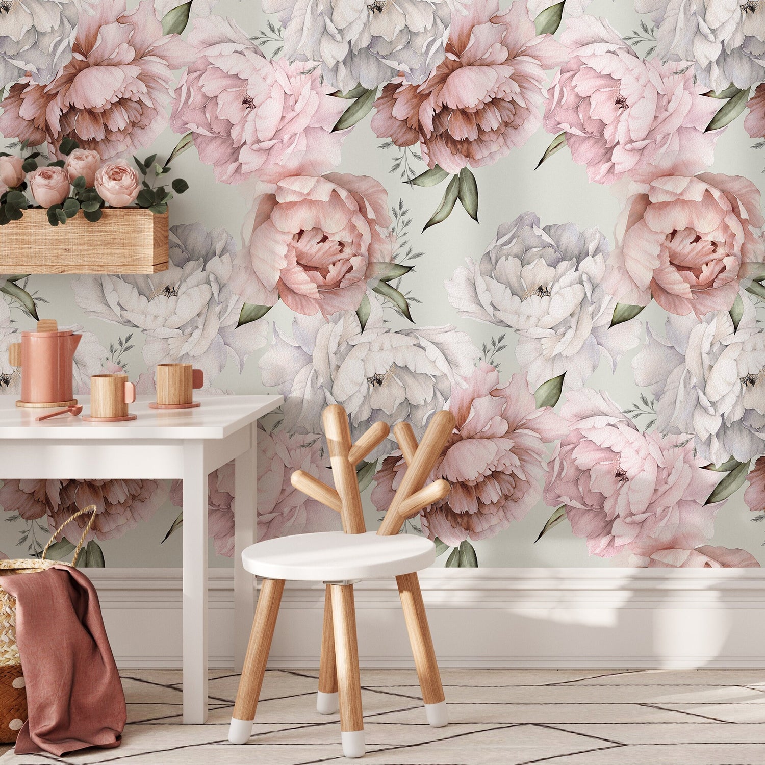 Removable Wallpaper Peel and Stick Wallpaper Wall Paper Wall Mural - Bohemian Wallpaper - Floral Wallpaper - B516