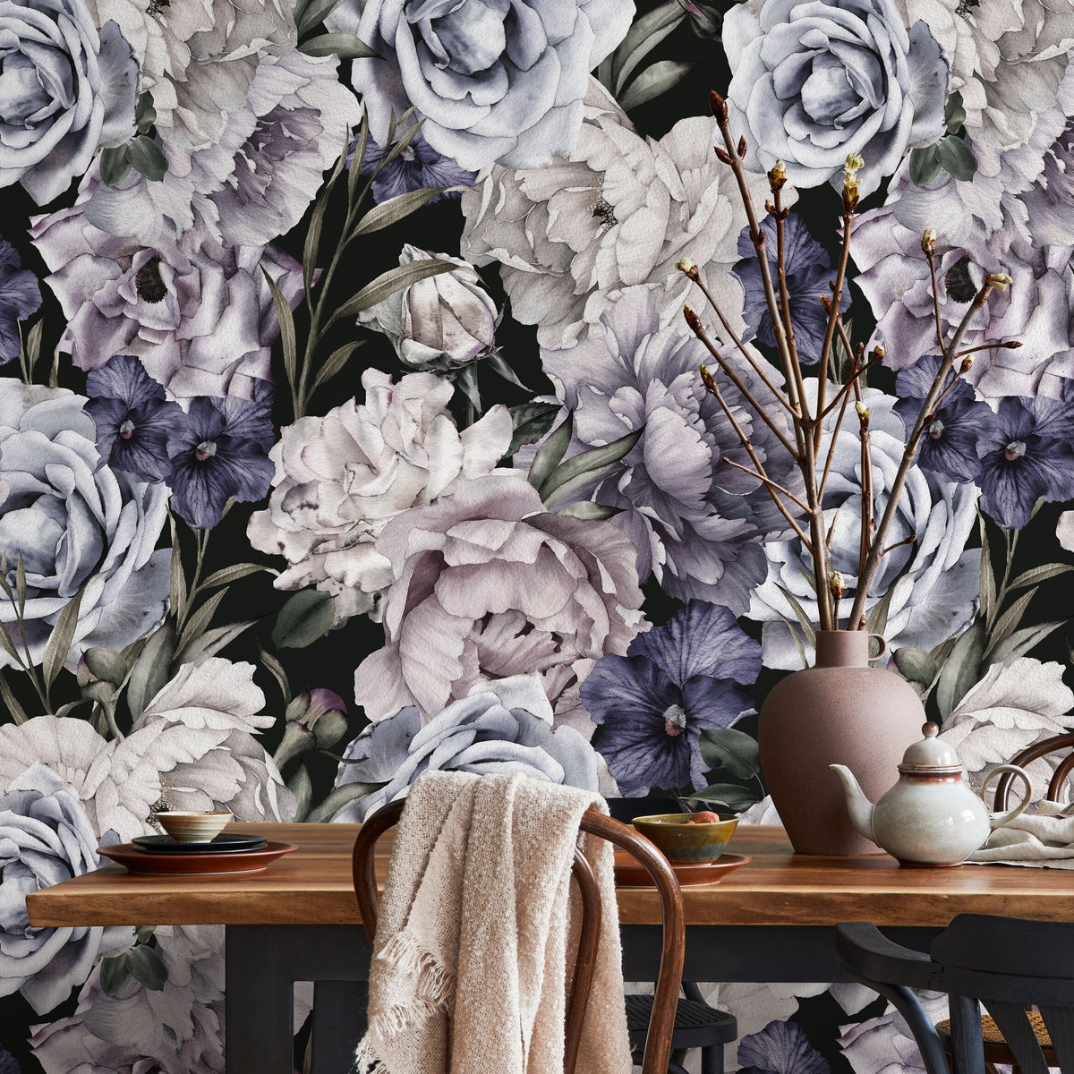 Elegant Floral Bouquet Wallpaper - B186