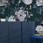 Elegant Floral Noir Wallpaper - B223