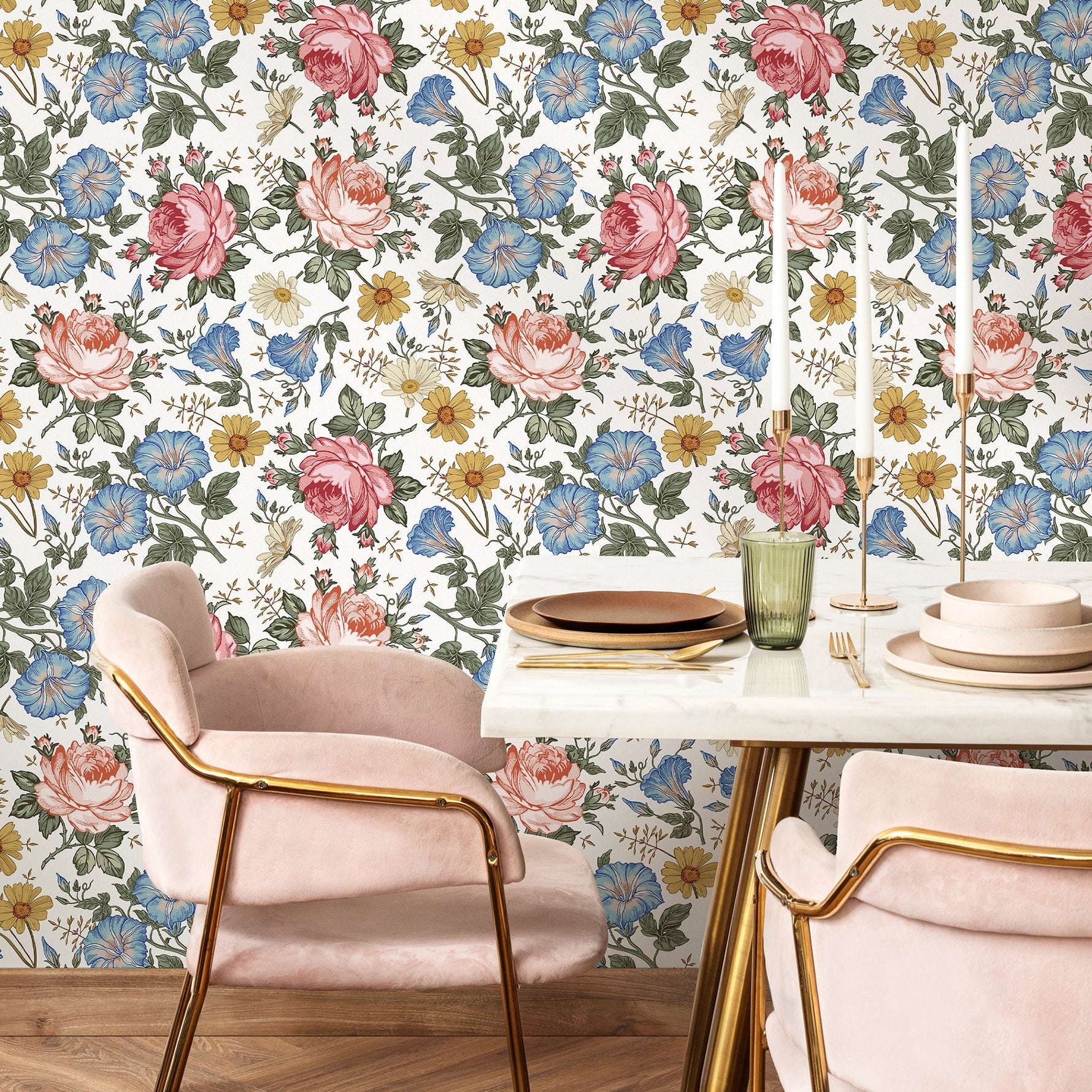 Floral Elegance Wallpaper - SKU B262