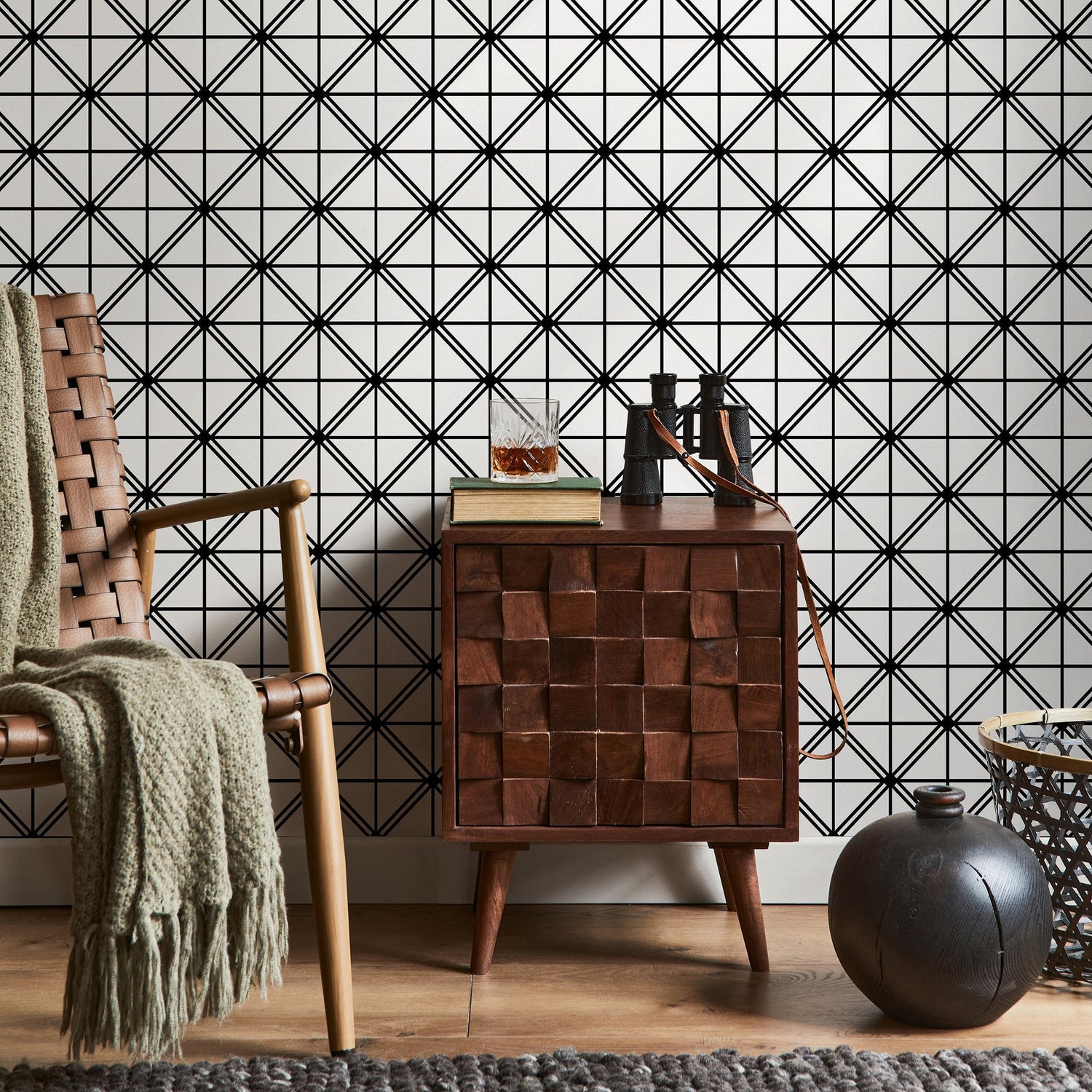 Removable Wallpaper Peel and Stick Wallpaper Wall Paper Wall Mural - Geometric Wallpaper - B145