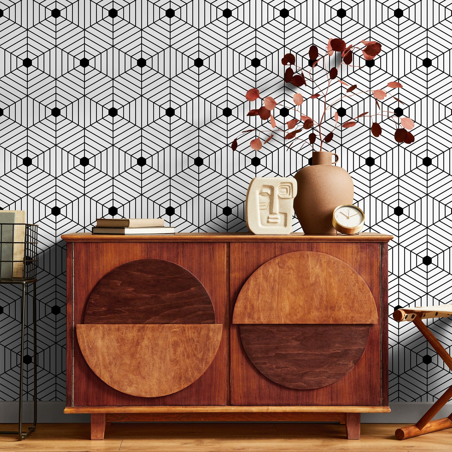 Removable Wallpaper Peel and Stick Wallpaper Wall Paper Wall Mural - Geometric Wallpaper - B147