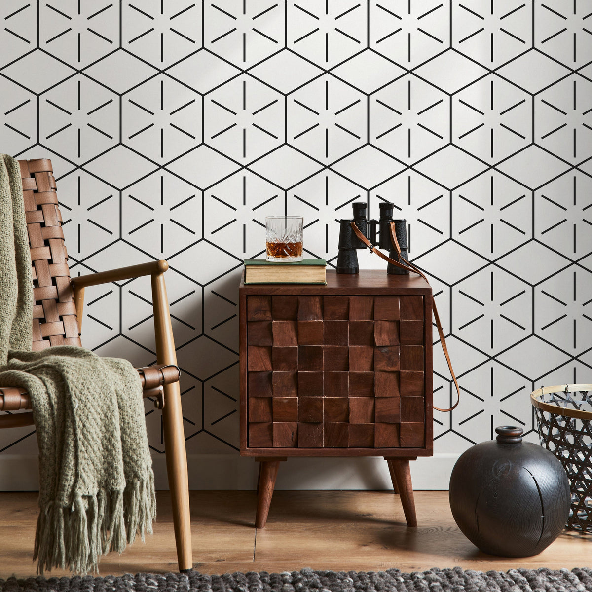 Wallpaper Peel and Stick Wallpaper Removable Wallpaper Home Decor Wall Art Wall Decor Room Decor / Geometric Minimalist Wallpaper - B157