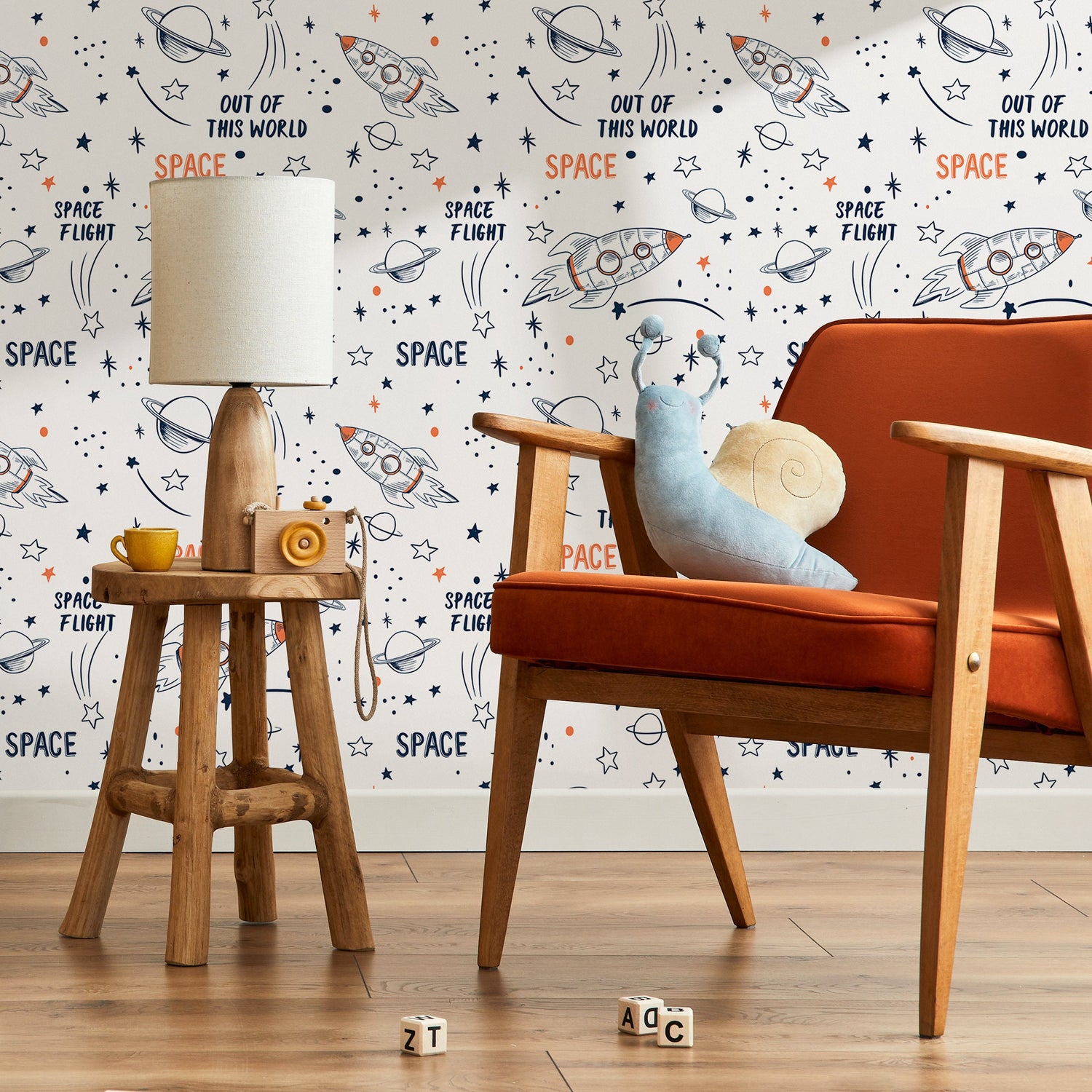 Removable Wallpaper Peel and Stick Wallpaper Wall Paper - Space Doodle Wallpaper - B336