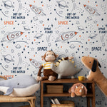 Removable Wallpaper Peel and Stick Wallpaper Wall Paper - Space Doodle Wallpaper - B336