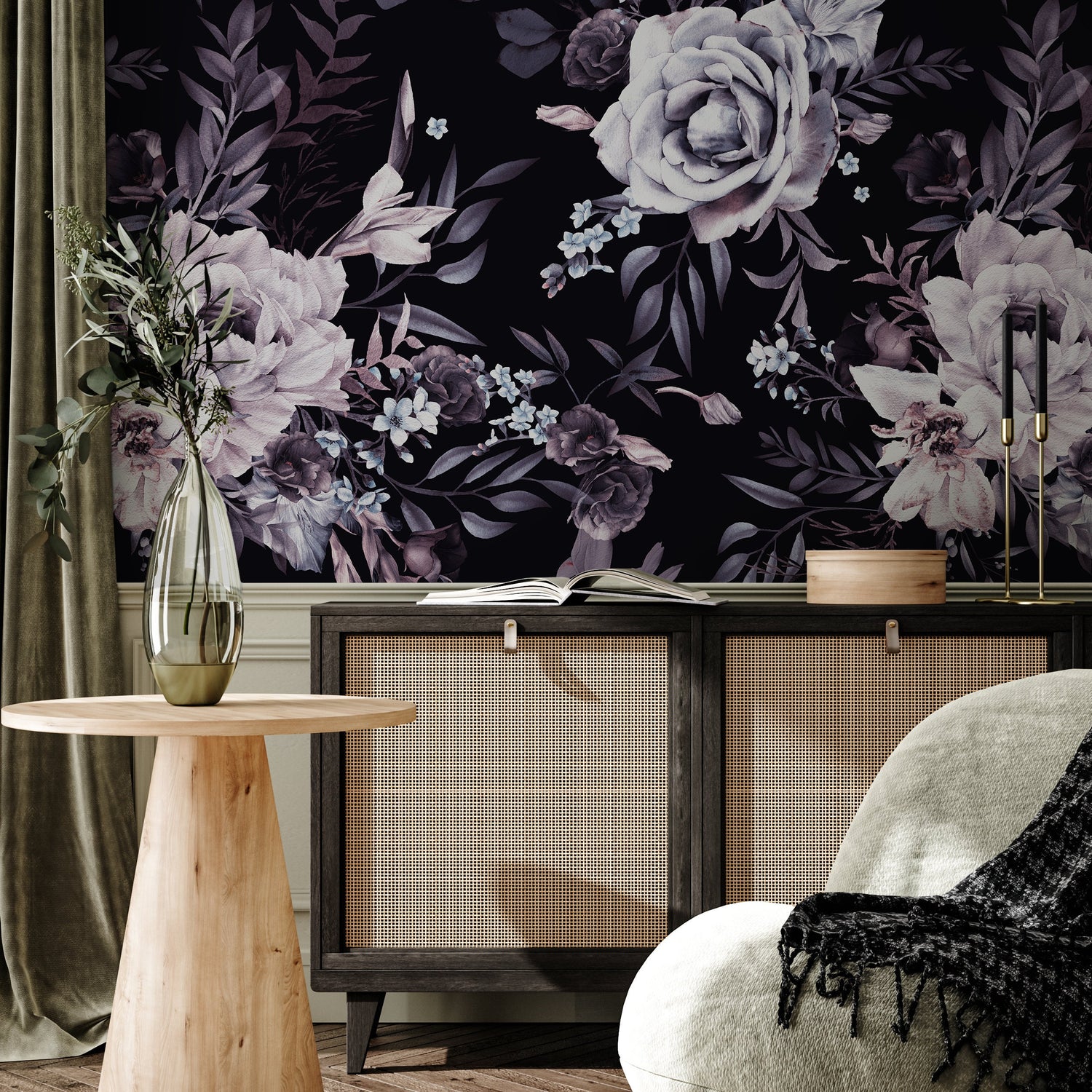 Elegant Floral Arrangement Wallpaper - B216