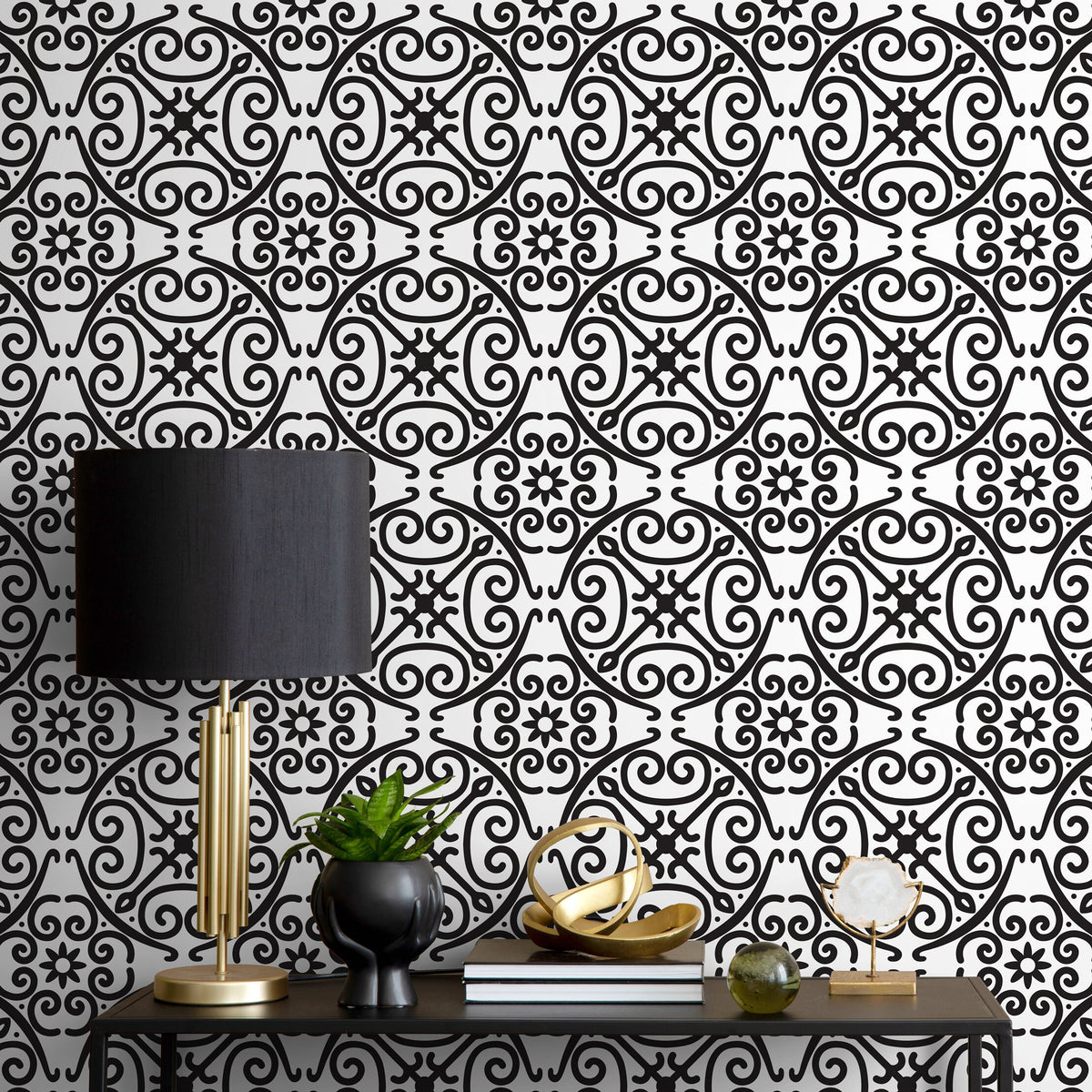 Elegant Swirls Wallpaper - B340