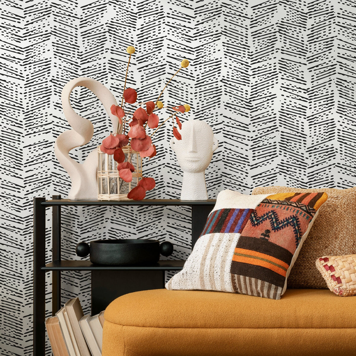 Modern Abstract Streaks Wallpaper - B345