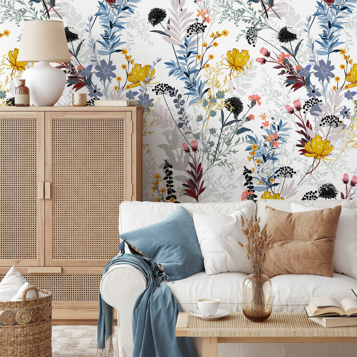 Floral Harmony Wallpaper - B048