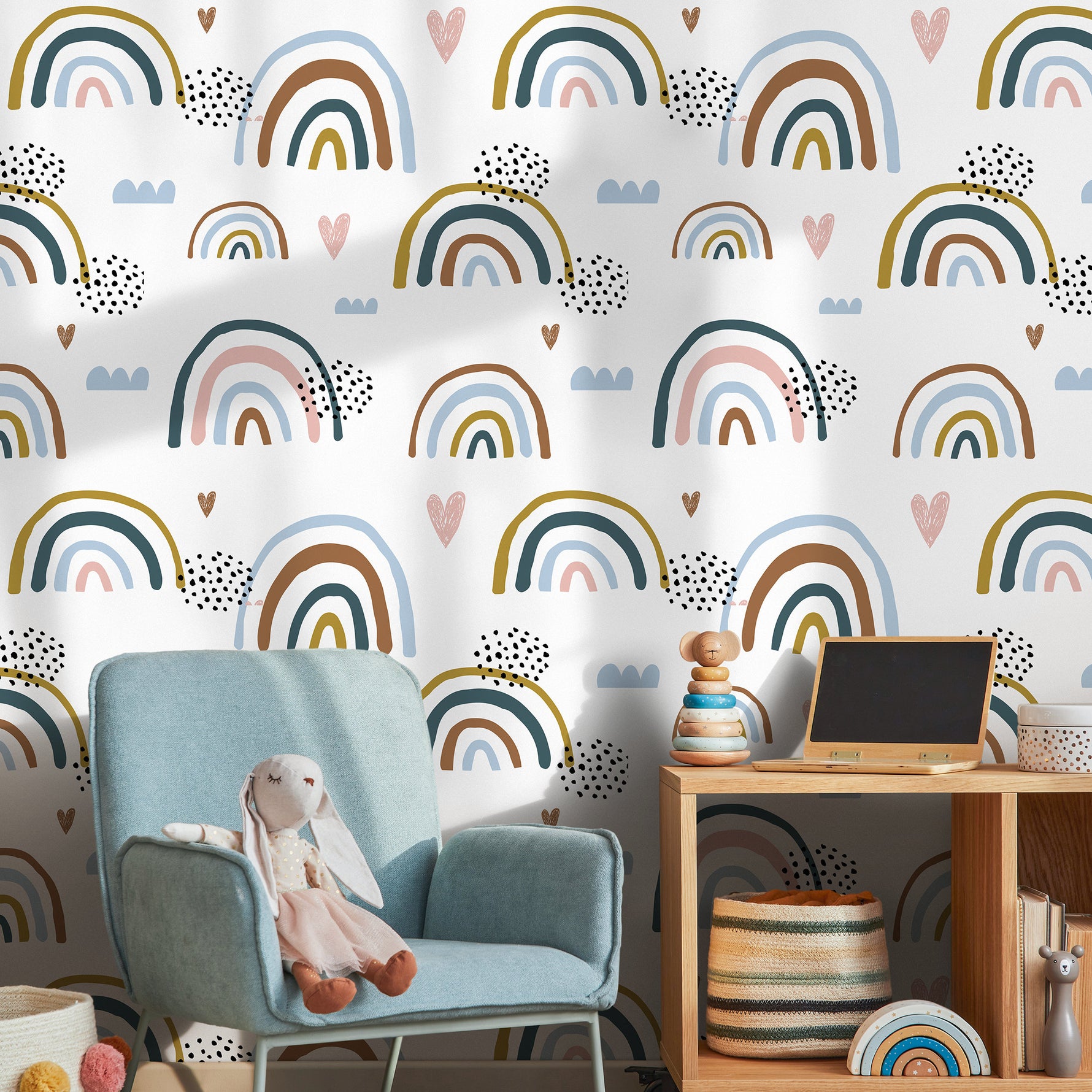 Rainbow Doodle Art Wallpaper - B311