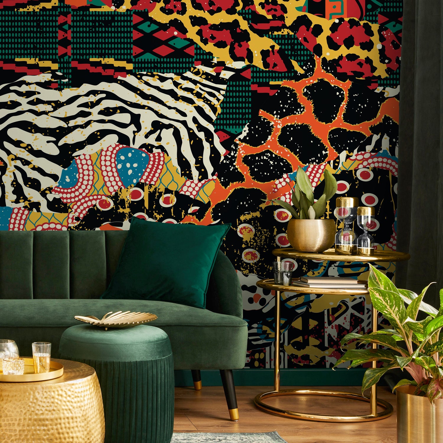 Eclectic Safari Adventure Wallpaper - B313