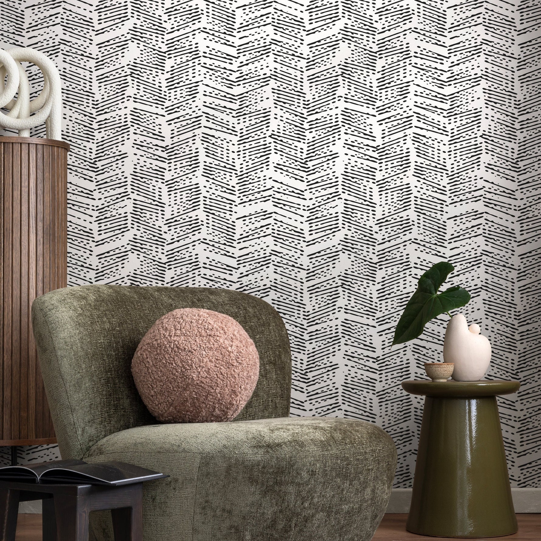 Modern Abstract Streaks Wallpaper - B345