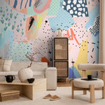 Removable Wallpaper Peel and Stick Wallpaper Wall Paper Wall Mural - Abstract Pop Wallpaper - A521