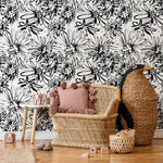 Ink Floral Explosion Wallpaper - B703