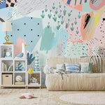 Removable Wallpaper Peel and Stick Wallpaper Wall Paper Wall Mural - Abstract Pop Wallpaper - A521