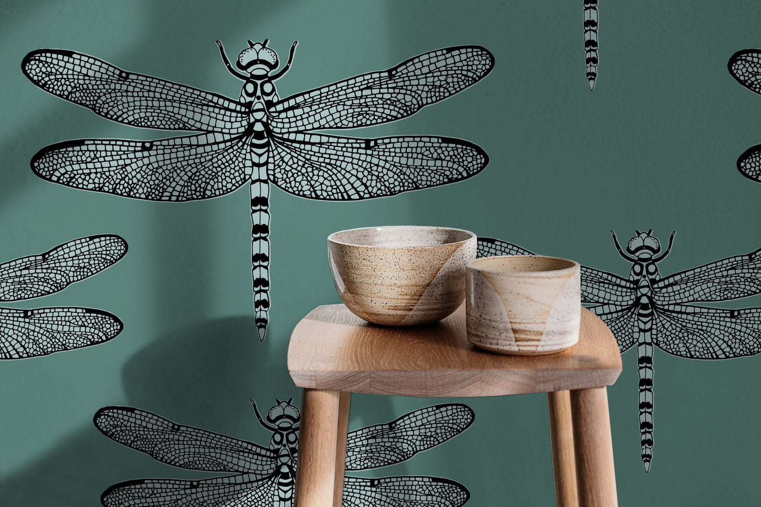 Intricate Dragonfly Illustration Wallpaper - B996 - WallTrend
