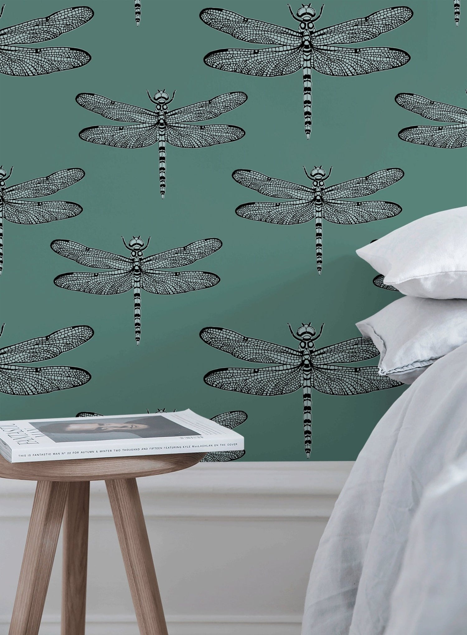 Intricate Dragonfly Illustration Wallpaper - B996 - WallTrend