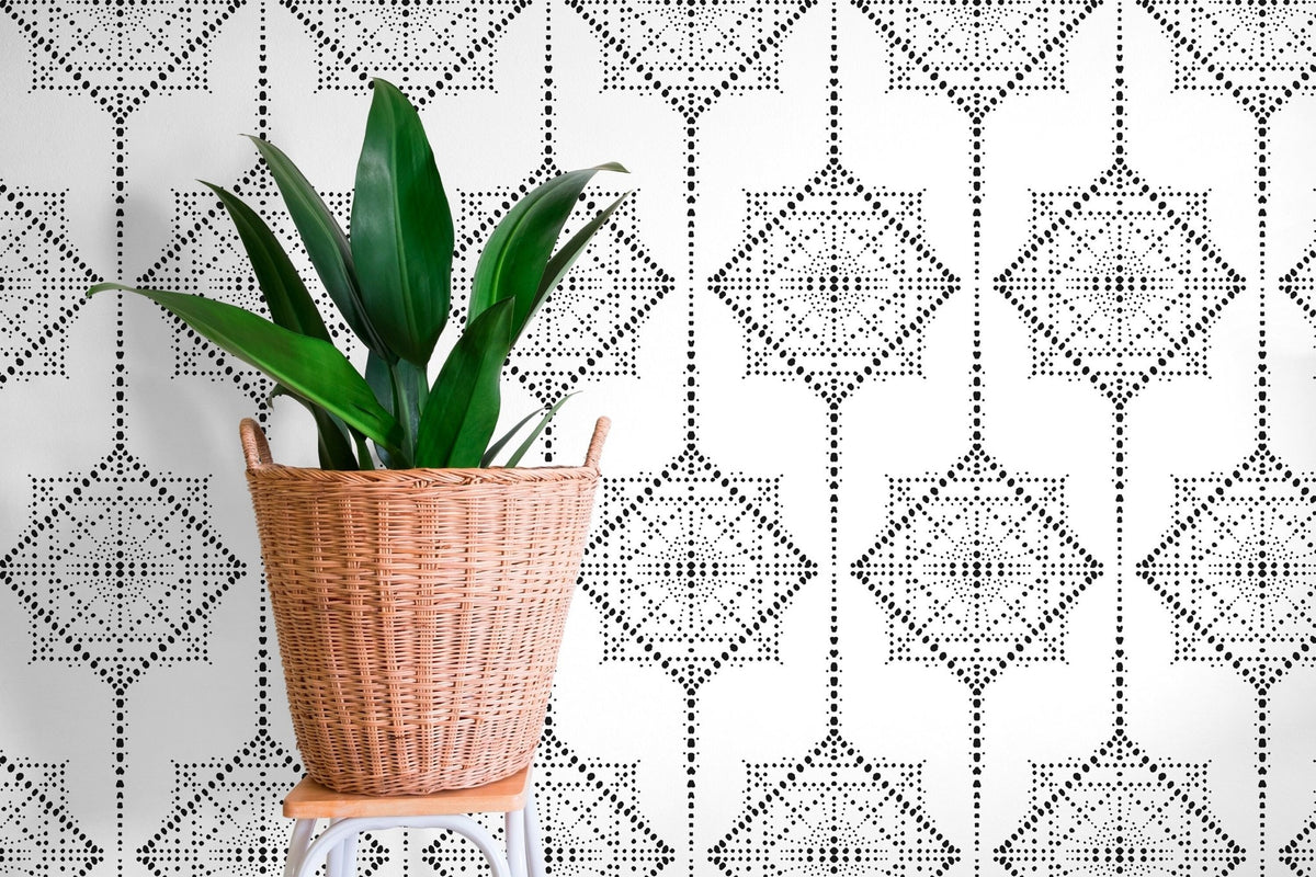 Intricate Geometric Starburst Wallpaper - C468 - WallTrend