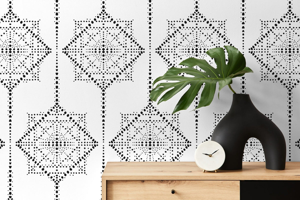 Intricate Geometric Starburst Wallpaper - C468 - WallTrend