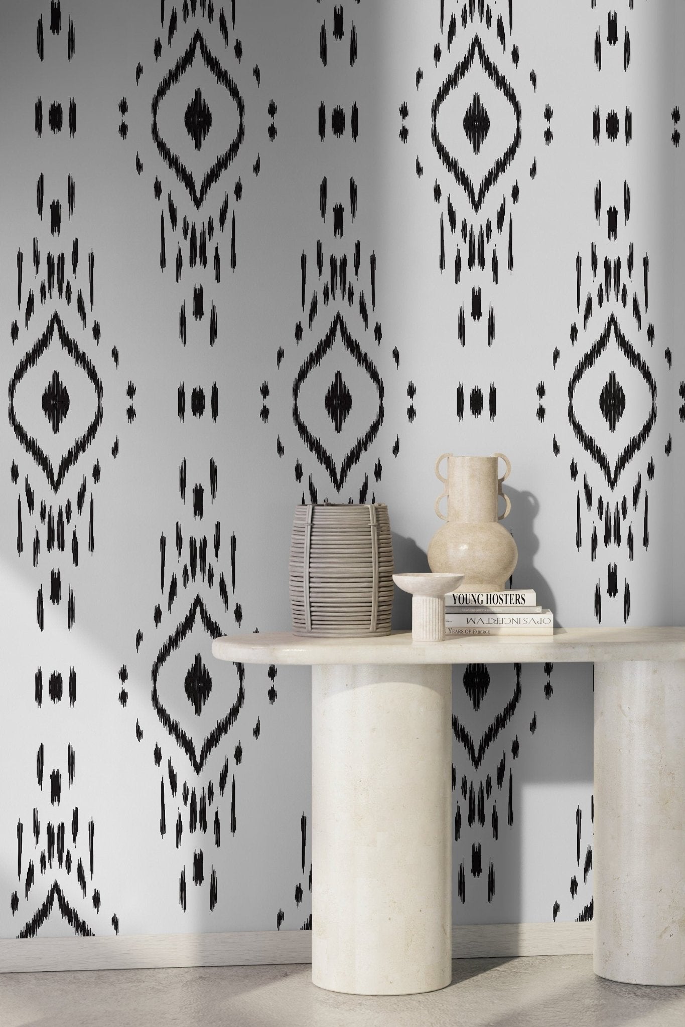 Intricate Ikat Pattern Wallpaper - C803 - WallTrend