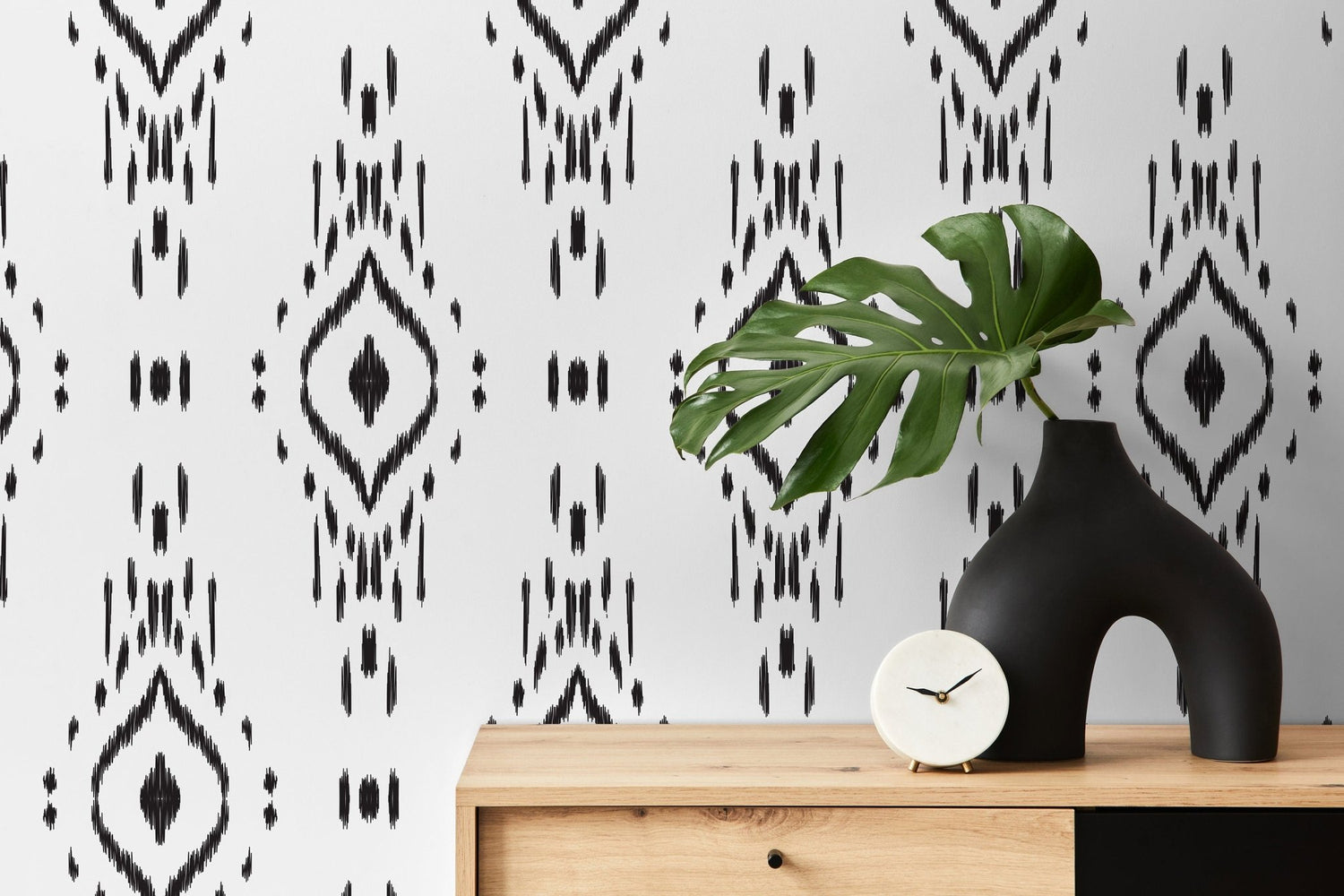 Intricate Ikat Pattern Wallpaper - C803 - WallTrend