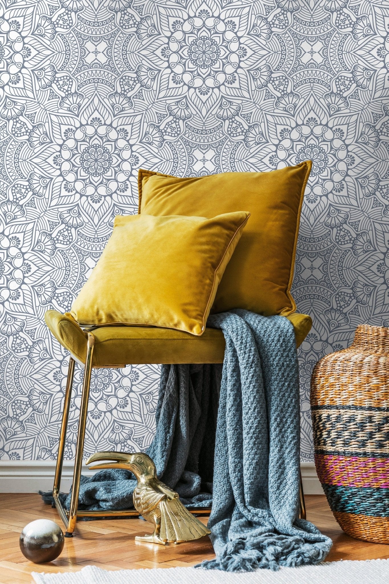 Intricate Mandala - Inspired Geometric Wallpaper - C369 - WallTrend