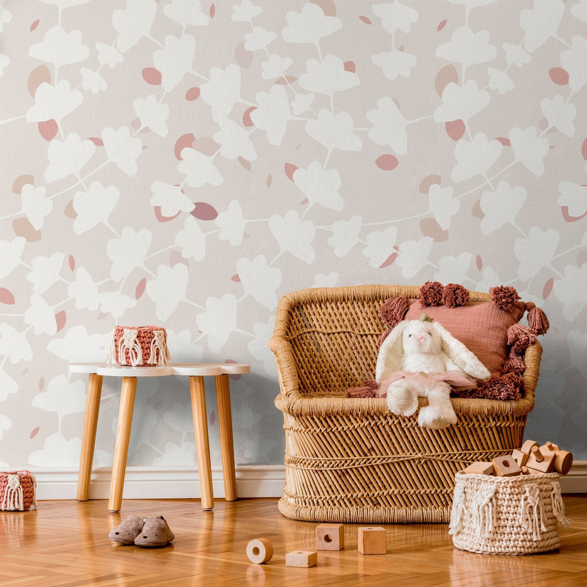 Ivory Florals Wallpaper - X014 - WallTrend