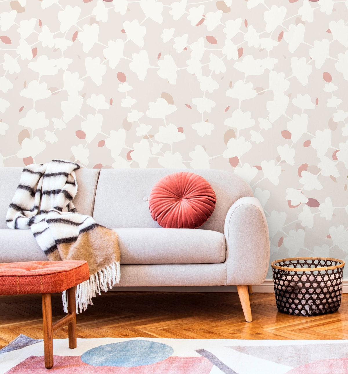 Ivory Florals Wallpaper - X014 - WallTrend