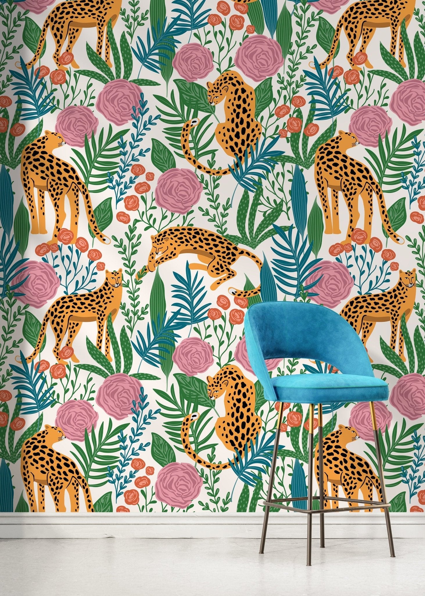 Jungle Cheetah Delight Wallpaper - D157 - WallTrend