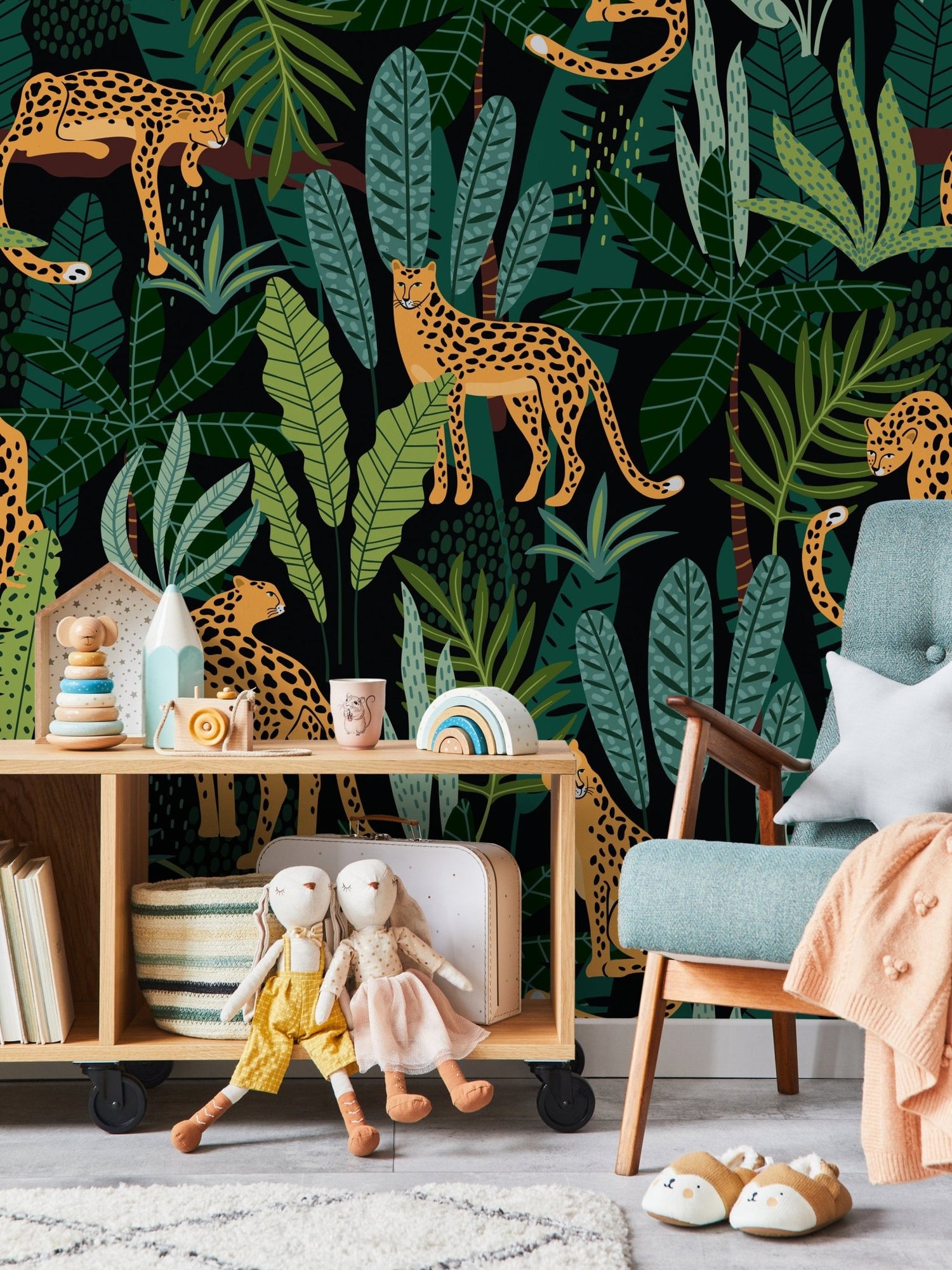 Jungle Leopards Wallpaper - C316 - WallTrend