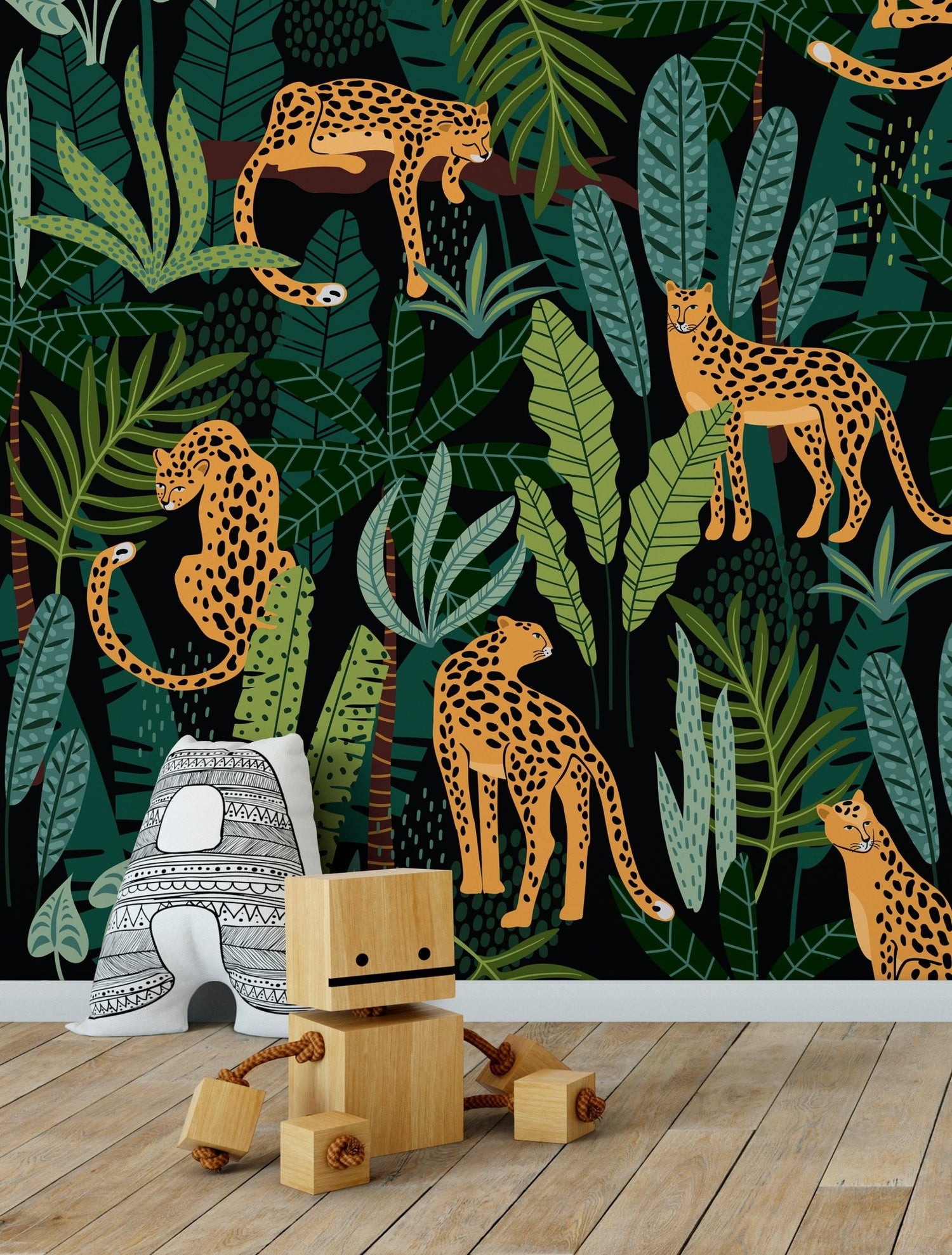 Jungle Leopards Wallpaper - C316 - WallTrend