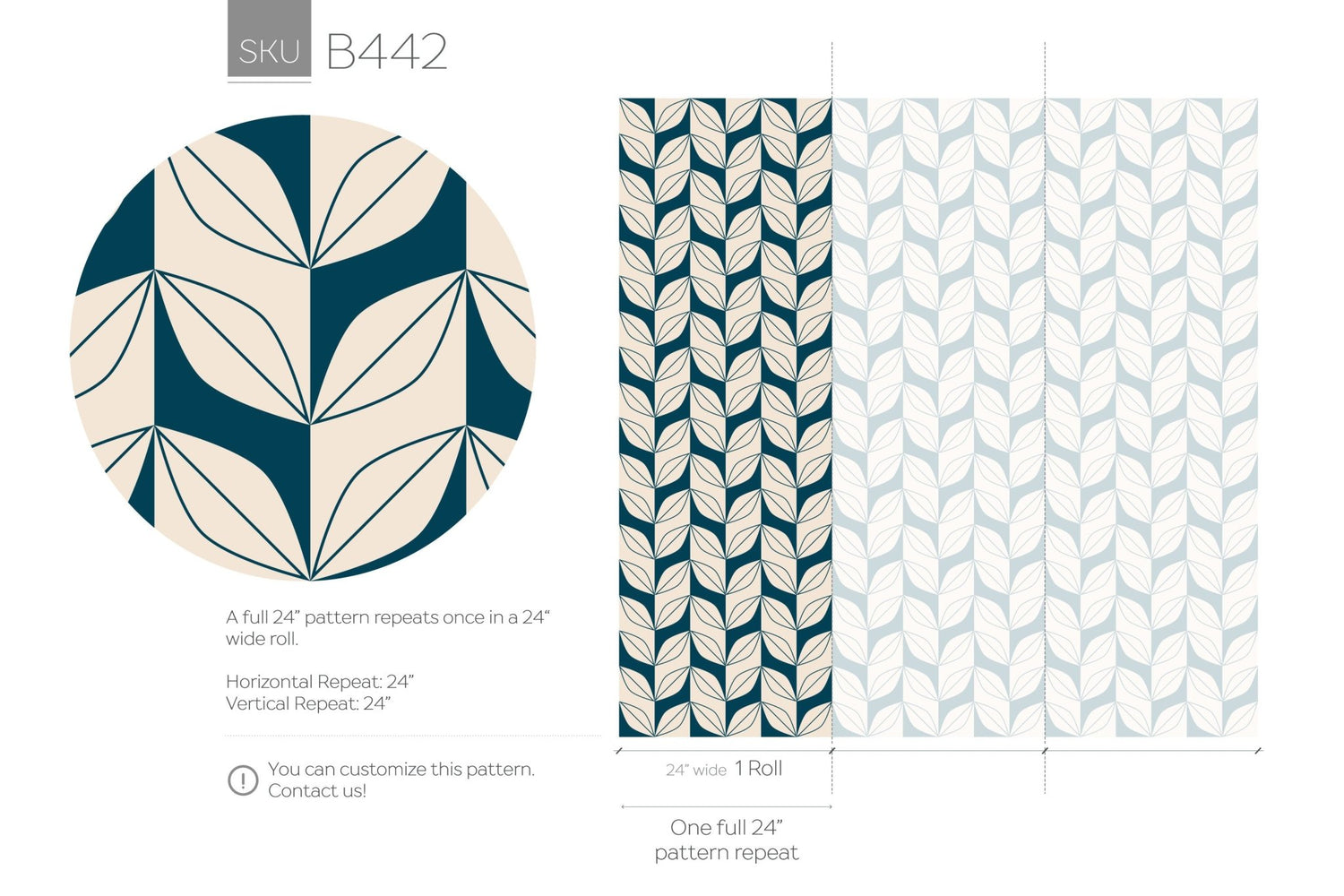 Leaf Harmony Wallpaper - B442 - WallTrend